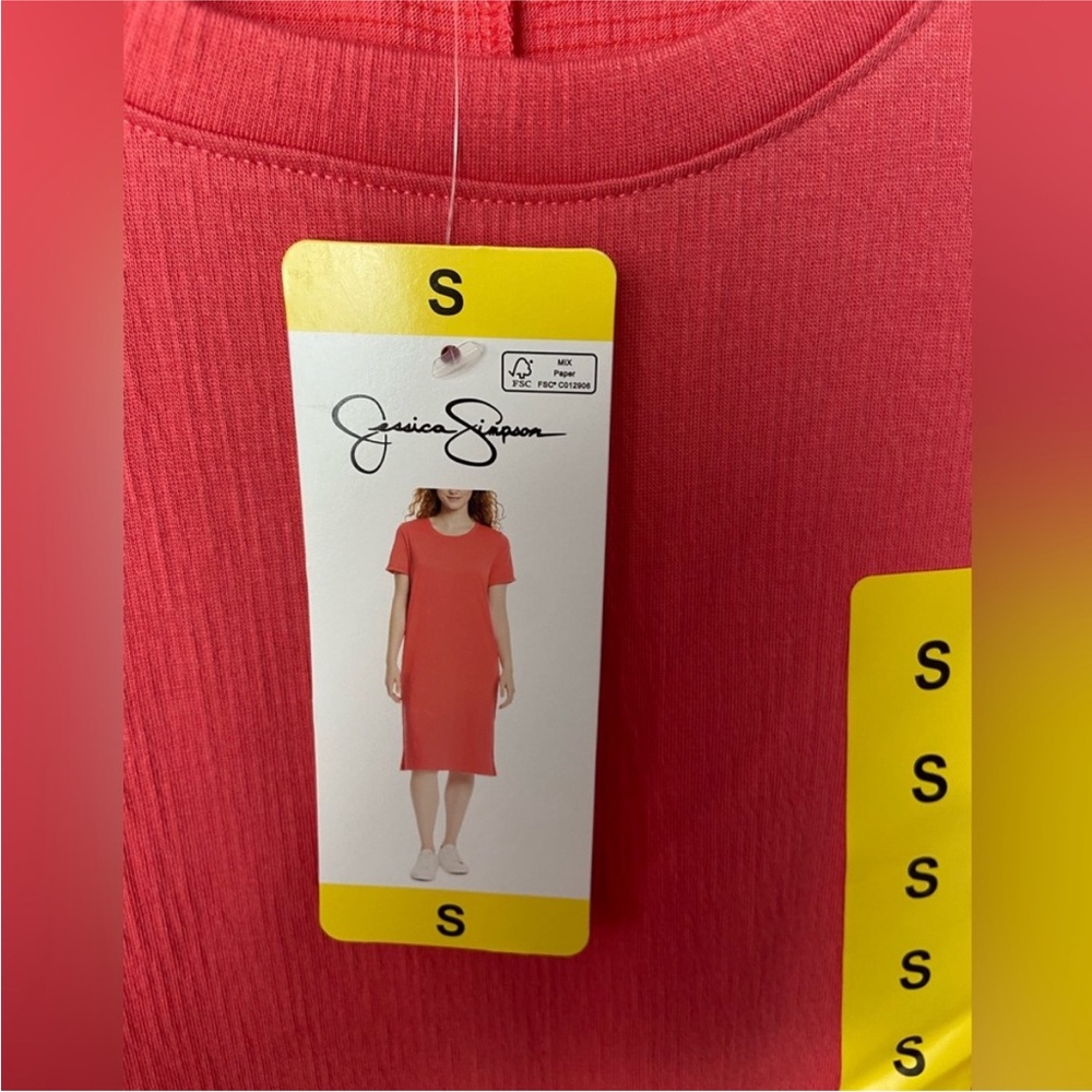 Jessica Simpson NWT Coral Short Sleeve Dress Size Small Great Material - Picture 4 of 13